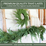 Vita Domi 6' Cedar Garland Extra Full with 200 Tips