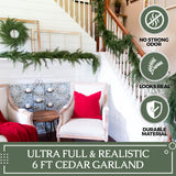 Vita Domi 6' Cedar Garland Extra Full with 200 Tips