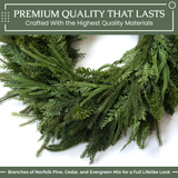 Vita Domi 30" Mixed wreath Extra Full with 138 TIPS