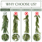 Vita Domi 9' Cedar Garland with 120 Tips