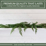 Vita Domi 9' Cedar Garland with 120 Tips