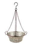 Set of 3 Galvanized Metal Hanging Planters