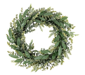 23"DIA MIXED EUCALYPTUS WREATH