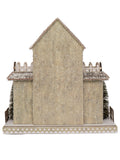 Vita Domi 10.75" Christmas Village Pinecone Lodge Lighted House Battery Operated 2 Assorted Set (VTD-RZ-4012512-2AS)