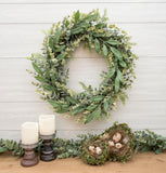23"DIA MIXED EUCALYPTUS WREATH